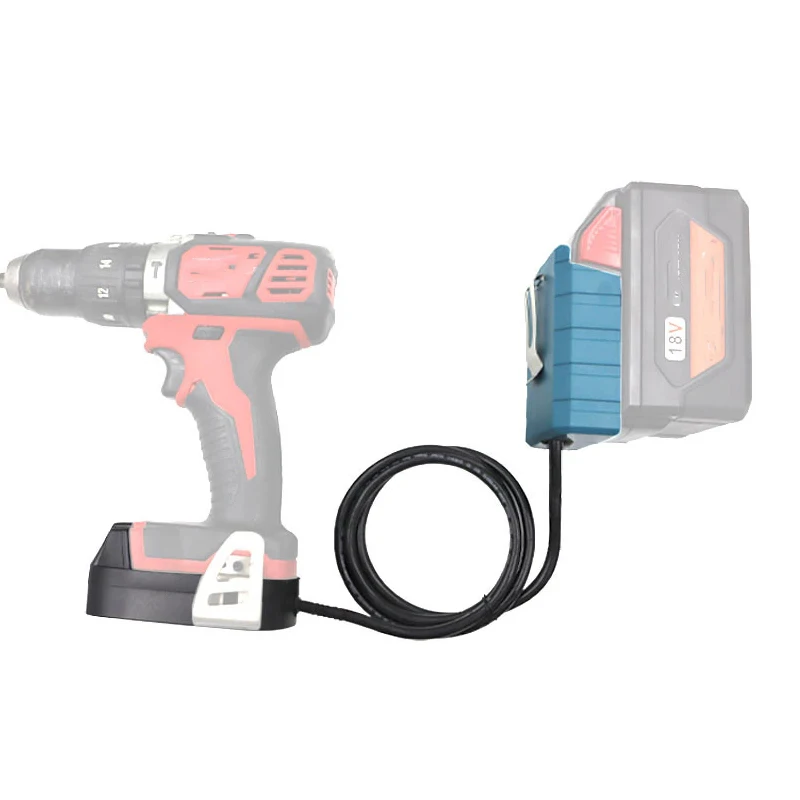 Herramienta de cable de extensión de batería con enchufe europeo, adecuada para Makita, Bosch, Milwaukee, DeWalt, baterías y herramientas de litio de 18v