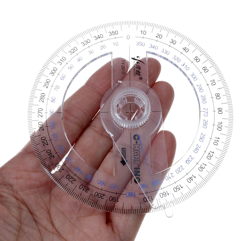 Circle Protractor Portable Measuring Ruler 360 Degree Protractor Drafting Tool Geometric Ruler For School Architecture