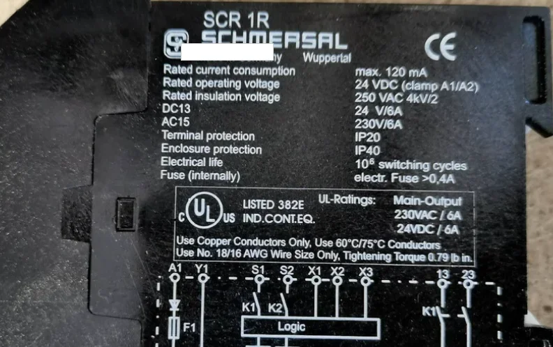 New SCR1R security relay SCHMERSAL