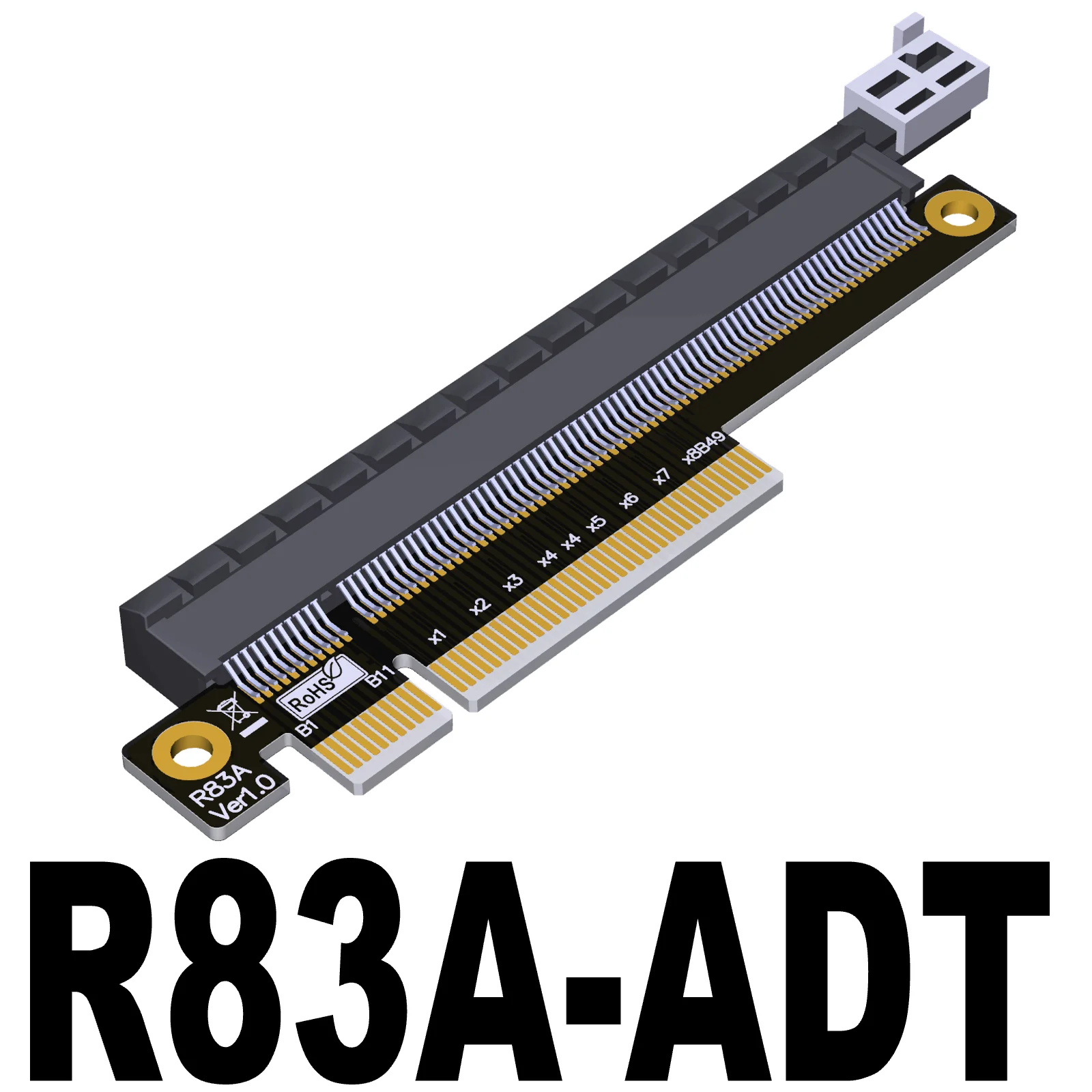 ADT R83A PCI-E 4.0 X8 To X16 Booster Card Test Extension Adapter Protection Card Motherboard Card Slot Protection