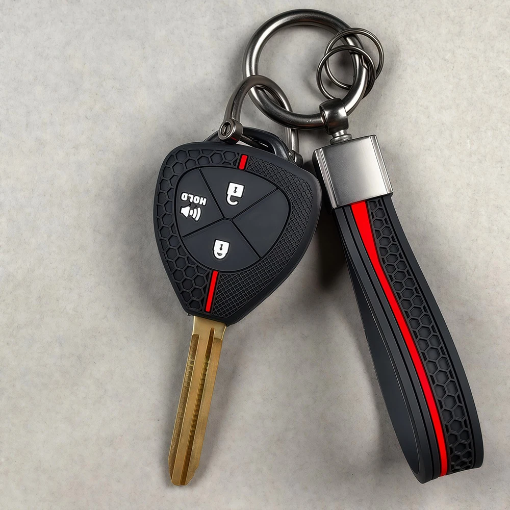 Key Holder Case for Toyota Yaris/Vitz Auris Mk I 2007 Corolla Verso Hilux 7 RAV4 Porte Camry Car Key Cover Keychain 2/3/4buttons