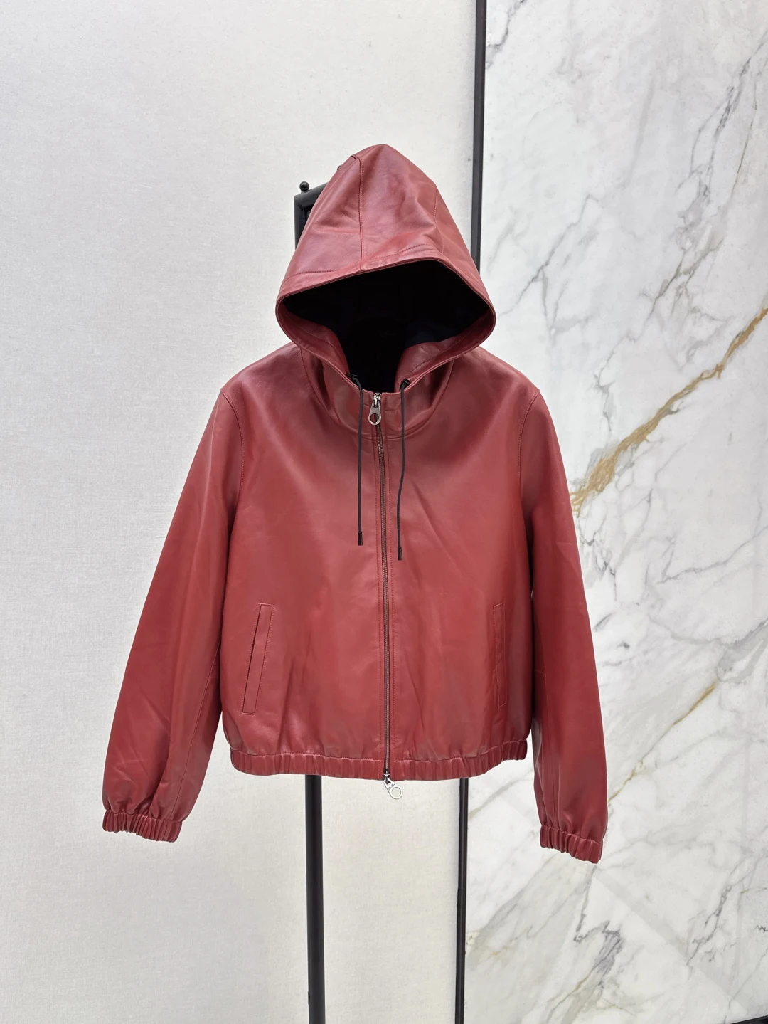 Genuine Leather Hooded Jacket - Slim-Fit Silhouette, Ultra Soft & Stylish