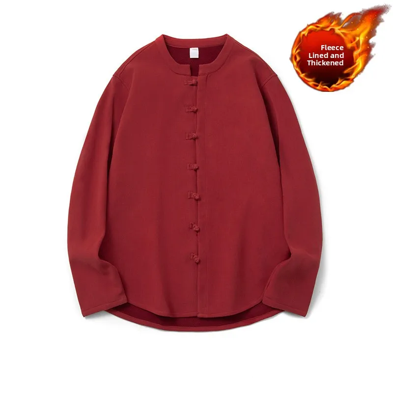 

Свободный мужской льняной кардиган Long Sve, повседневный осенне-зимний костюм Fce на подкладке из хлопка и льна в стиле ретро, большой костюм Тан...