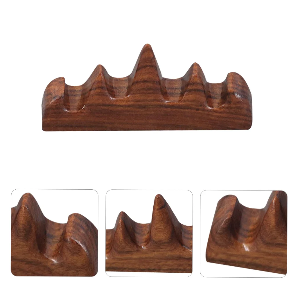 Mountain Shape Brush Pen Rack Home Wooden Chinese Calligraphy Pen Holder Wooden Chinese Brush Rack Ink Pen Stand