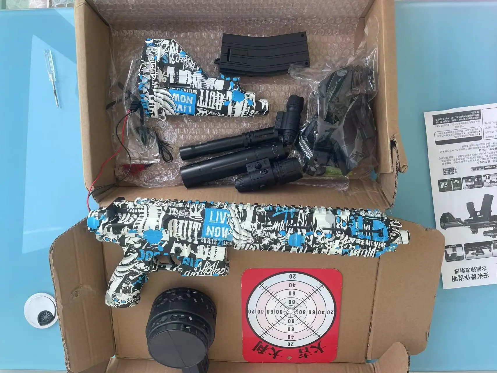 【Vibrazione Feedback】 Fucile automatico Blaster GEL M416 - Pistola Blaster elettrica a sfera in gel con oltre 400 FPS per adulti, riavvolgimento realistico EBB