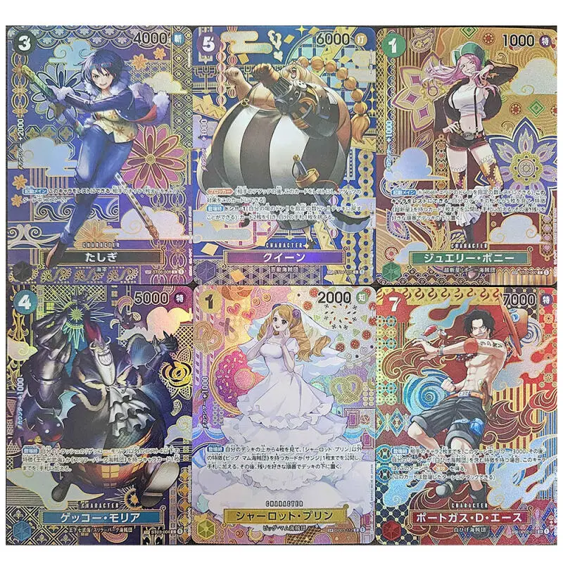 

Набор из 6 шт. коллекционных карточек One Piece: Нами, Бонни, Портгас Д. Эйс. Карточки для самостоятельного изготовления, цветные, с эффектом мерцания. Аниме-игра, коллекционные карточки, подарок, игрушка.