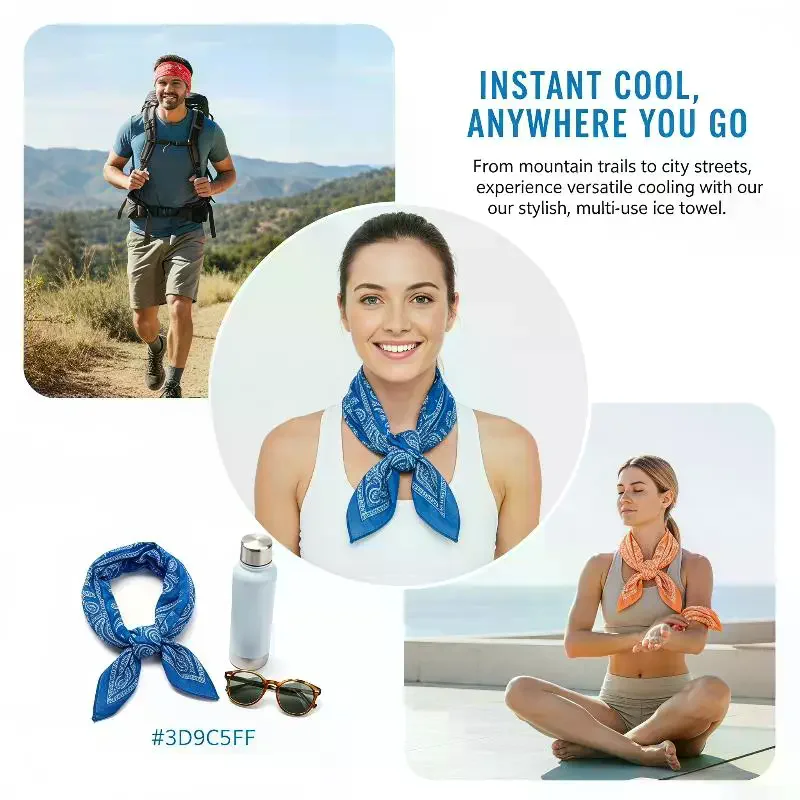 Pet Cooling Ice Scarf Breathable Heat Resistant Adjustable Collar Bib for Dogs Cats Pet Accessories