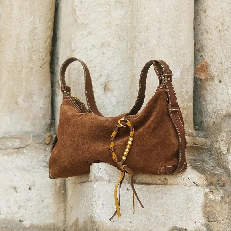 อุปกรณ์เสริมกระเป๋าเชือกสไตล์ฟรีสไตล์ซองมอนท์อุปกรณ์เสริมทอมือจี้พวงกุญแจวินเทจ