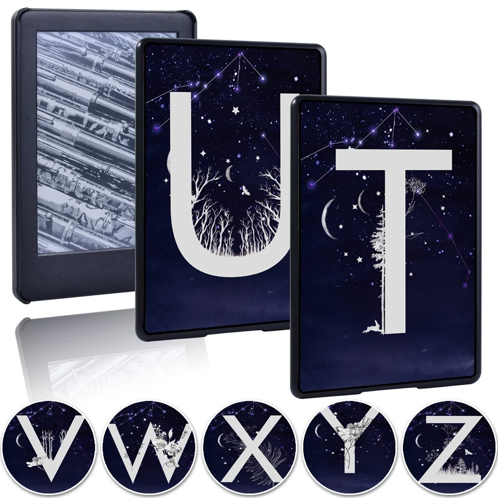 

Space Letter Tablet Case for Kindle 8th 2016/Kindle 10th 2019/Kindle Paperwhite 1 5th/2 6th/3 7th/4 10th Plastic Hard Back Case