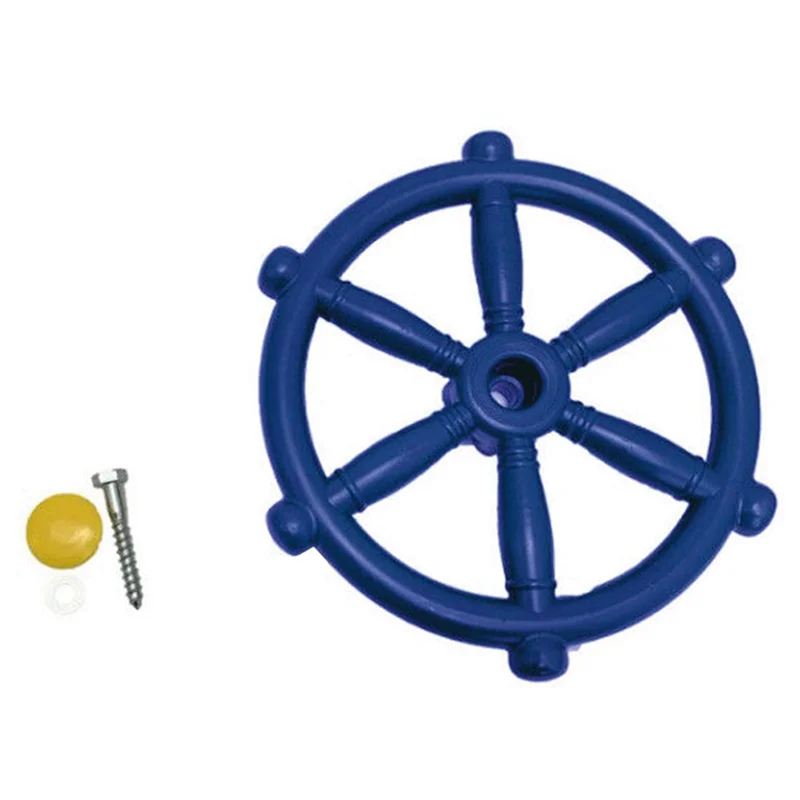 

DELAM-2X Kids Playground Steering Wheel, Swingset Steering Wheel Attachment,Pirate Ship Wheel For Jungle Gym Or Swing Set Blue