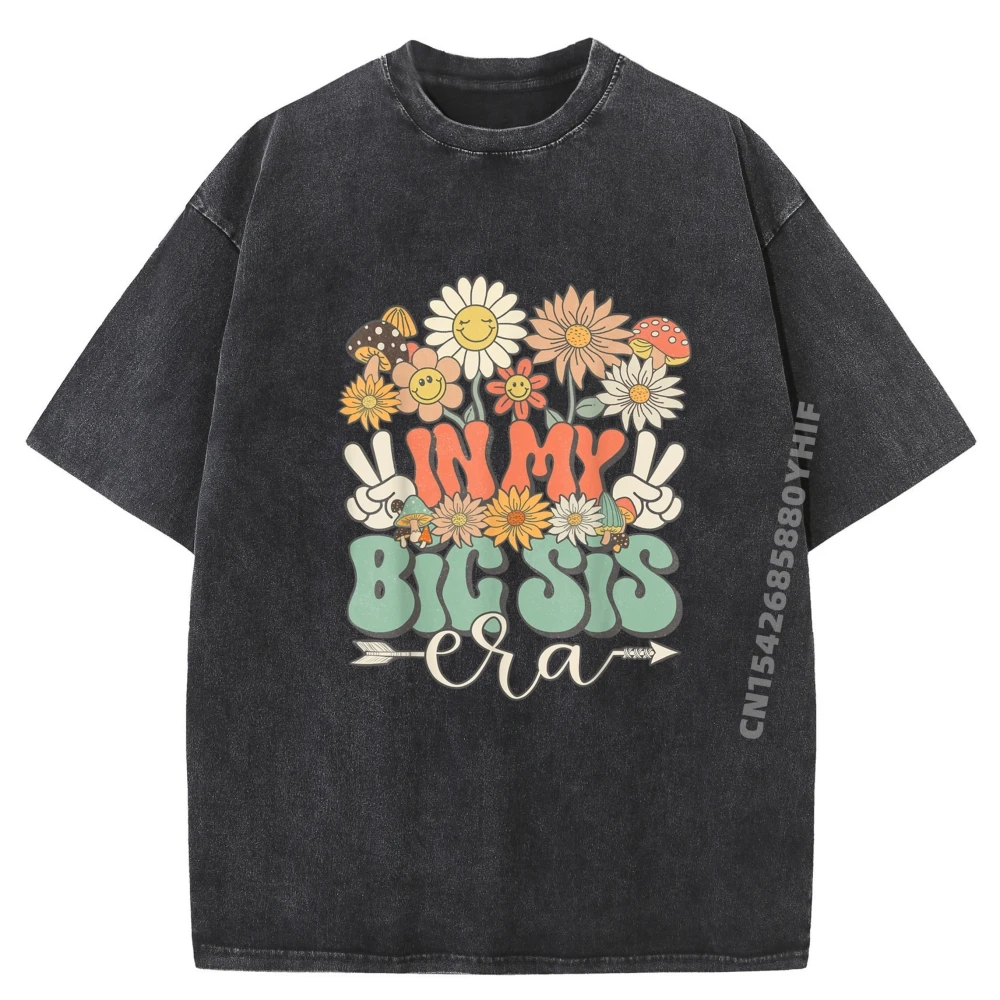 

Мужские новейшие футболки с рисунком Normal In My Big Sis Era, футболки с принтом, мужская одежда, винтажная стираная рубашка
