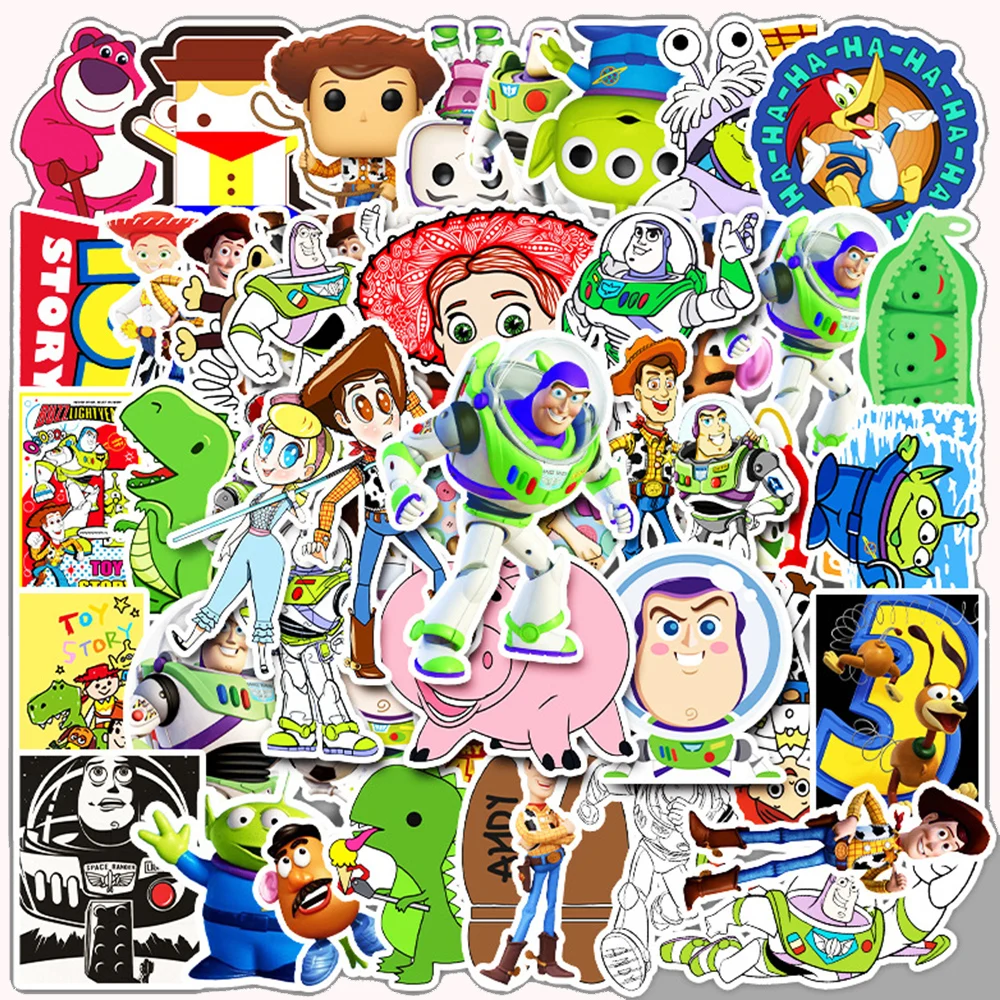 10/30/50pcs Cute Disney Toy Story Stickers Buzz Lightyear Alien Cartoon Decals Graffiti Laptop Luggage Diary Kids Anime Sticker