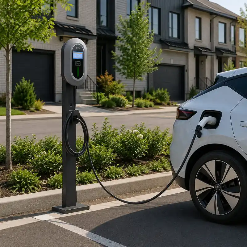 Electric Vehicle Charger CCS2 20KW 30KW OCPP 16J Customized Network Pedestal Design Smart LCD Display Logistics Yard