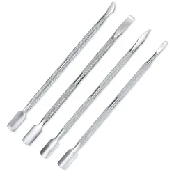 1/4Pc Stainless Steel Double Head Cuticle Pusher for Manicure 2023 Tools for Nails Art Non-Slip Nail Cuticle Remover Accessories