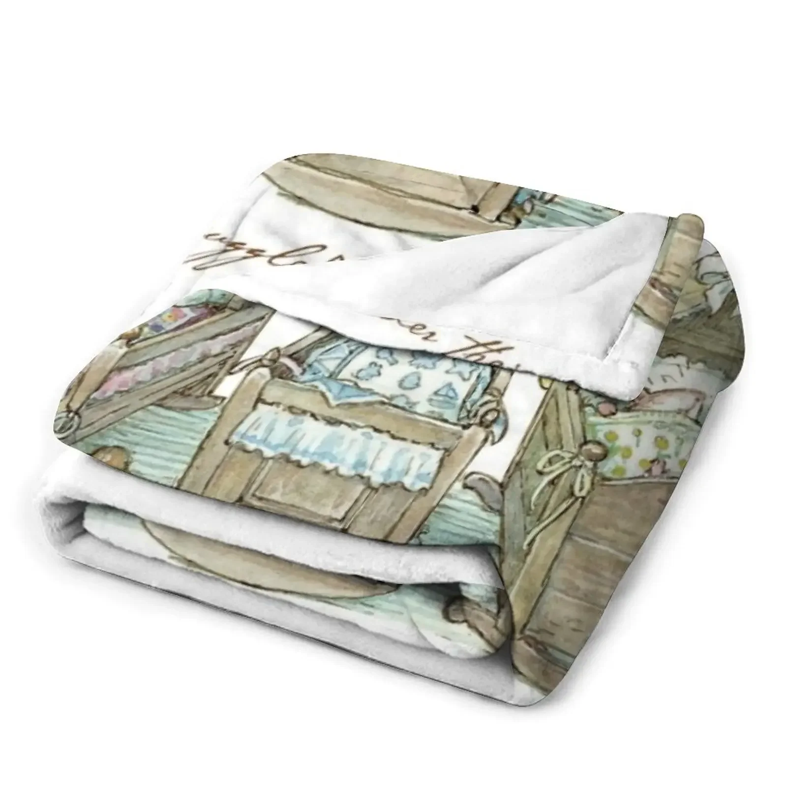 The Brambly Hedge baby mice snuggle in their cots Throw Blanket Luxury Brand warm for winter Decorative Throw Blankets