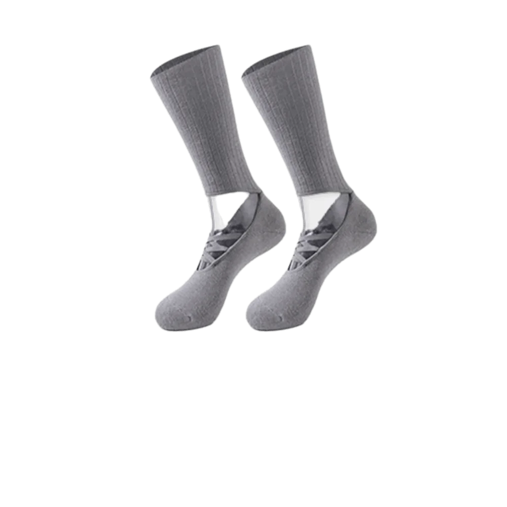 

New Cotton Pilates Socks Harajuku Street Sweat-absorbent Strappy Grip Sock Breathable Non-Slip Grip Mid Tube Socks