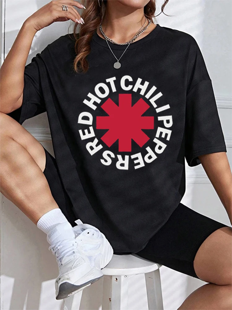 

Red Hot Chili Peppers Vintage Distresed Asterisk Tshirt Women Men Streetwear Short Sleeve Casual Fashion O-neck Cotton Tops