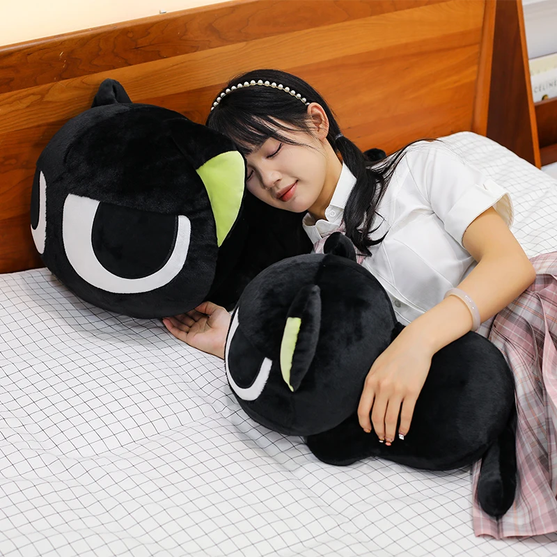 Anime oficial la leyenda de Luo 55cm Kawaii Xiao-Hei Xiao Hei encantador gato muñeca de juguete de peluche Original regalo de Cosplay de dibujos animados