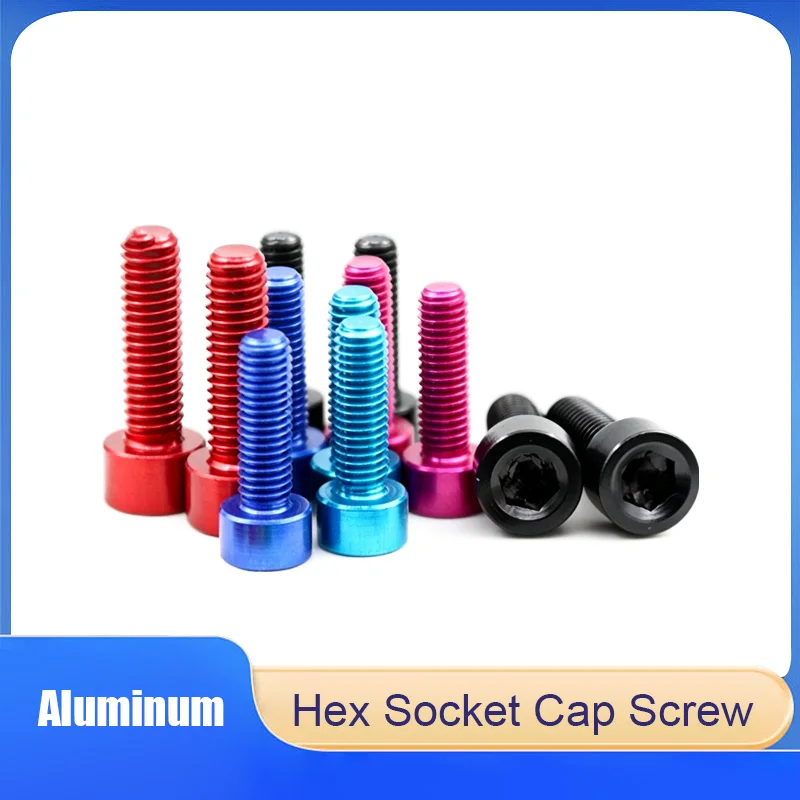 

20PCS 7075 Aluminum Alloy Hex Socket Cap Head Screws, M3-M6,Colorful Anodized Screws for Motorcycle Modification Upgrade Parts