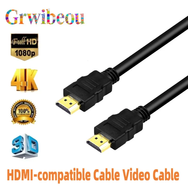 HDMI Cable 4K 60Hz, HDMI Male to Male Cable, High Speed 18 Gbps HDMI 2.0 Cable 1M for UHD Samsung TV, Monitor, PS4/3, Xbox One
