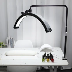 Fusitu 40W Desktop LED Video Light Half-moon Fill Light Arc lamp for Beauty Salon Makeup Live Streaming light fixture