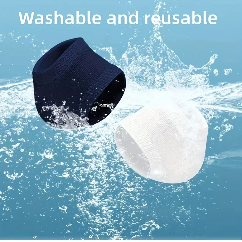 4-piece silicone heel guard cover, breathable knitted cushioning insole, comfortable anti-slip sole