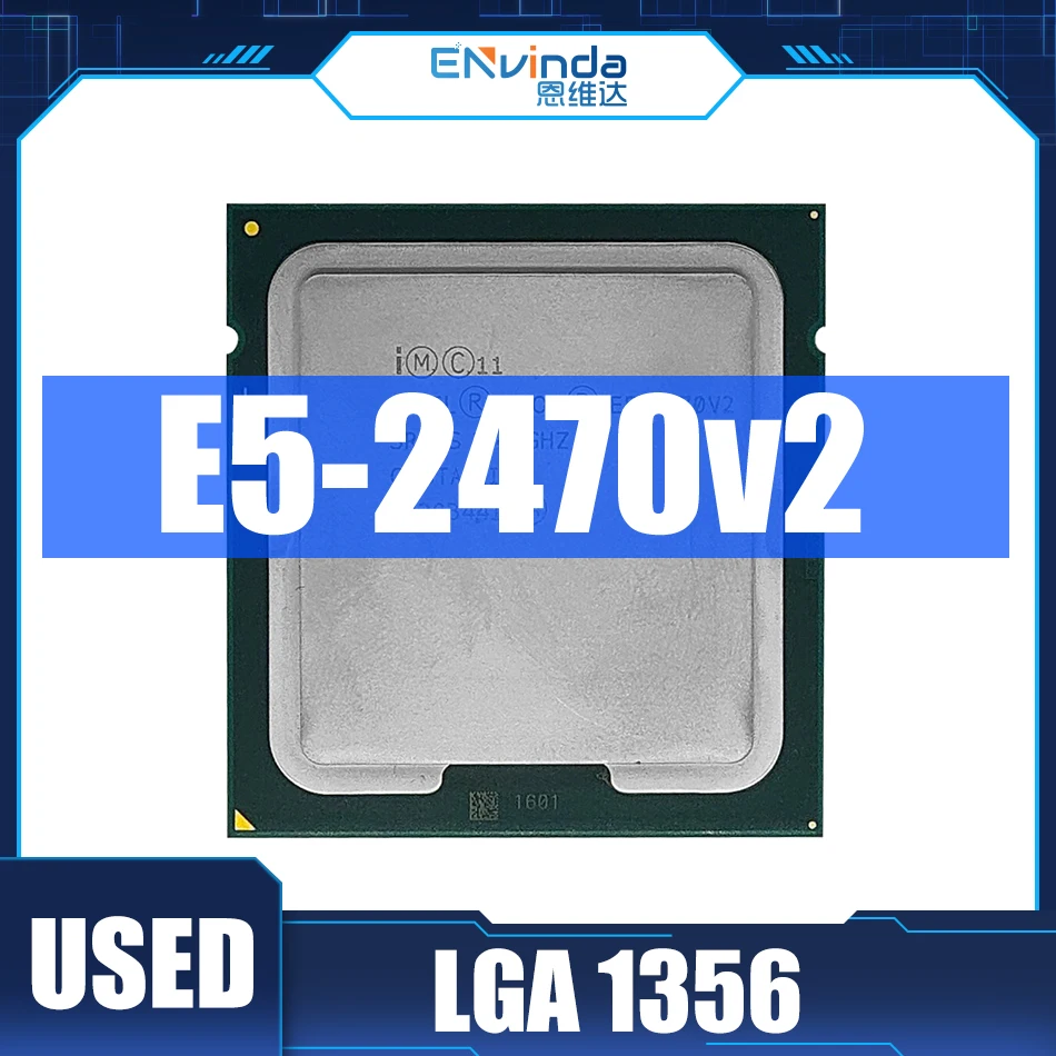 중고 정품 Intel Xeon E5 2470V2 프로세서 10 코어 20 스레드 LGA 1356 E5 2470 V2 CPU 2.4GHz 25M 95W E5-2470 V2 CPU 