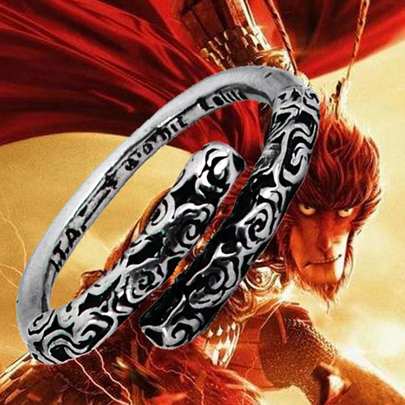 Black Myth Wukong Monkey King Hoop Ring Metal Arts Model Kids Xmas Gifts Hobbies