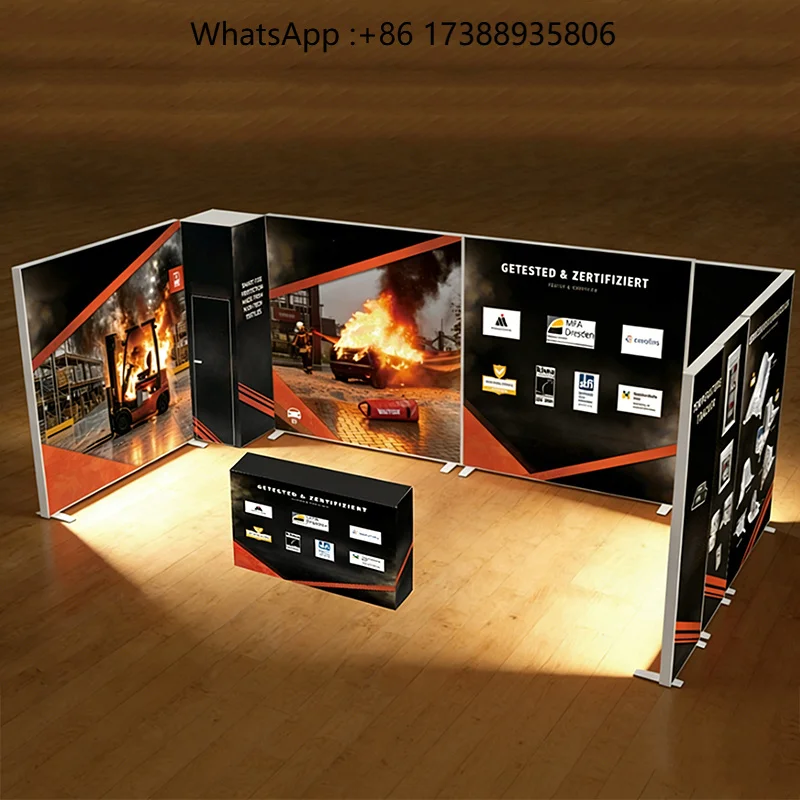 Custom Modular Frameless 3x3 10x10 20x10 Aluminum Seg Led Light Box Backdrop Event Exhibition Trade Show Booth Display Stand