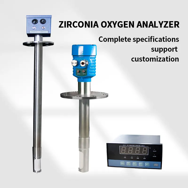 Separate Type O2 Analyzer (Zirconia) Sensor for Boiler Flue Gases Stack Temperature 1300C Trace Oxygen Analyzer