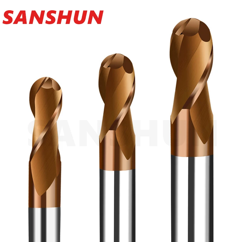 Milling Cutter Alloy Coating Tungsten Steel Tool Cnc Maching Hrc55 R-type Ball Nose Endmills Top Milling Cutter Machine Endmill