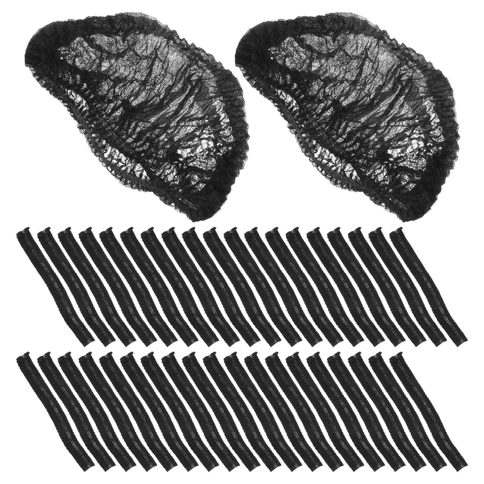 

100Pcs Disposable Non-Woven Mushroom Caps Elastic Head Covers Hair Nets for Food Service Protective Dust Covers