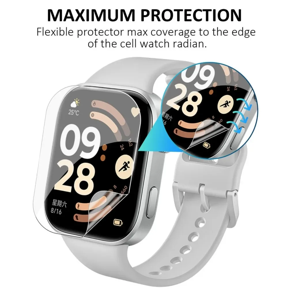 1-5PCS Screen Protector Films for Redmi Watch 6 5 Watch6  Active Lite HD Clear Anti-Scratch Protective Film for Redmi Smartwatch