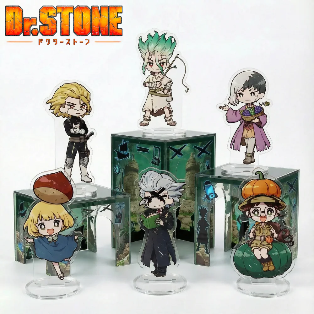 Dr Stone Anime Acrylic Stand 10cm - Ishigami Senkuu Stanley Xeno Figure Display Desk Decoration Ornament Collection Fan Gift