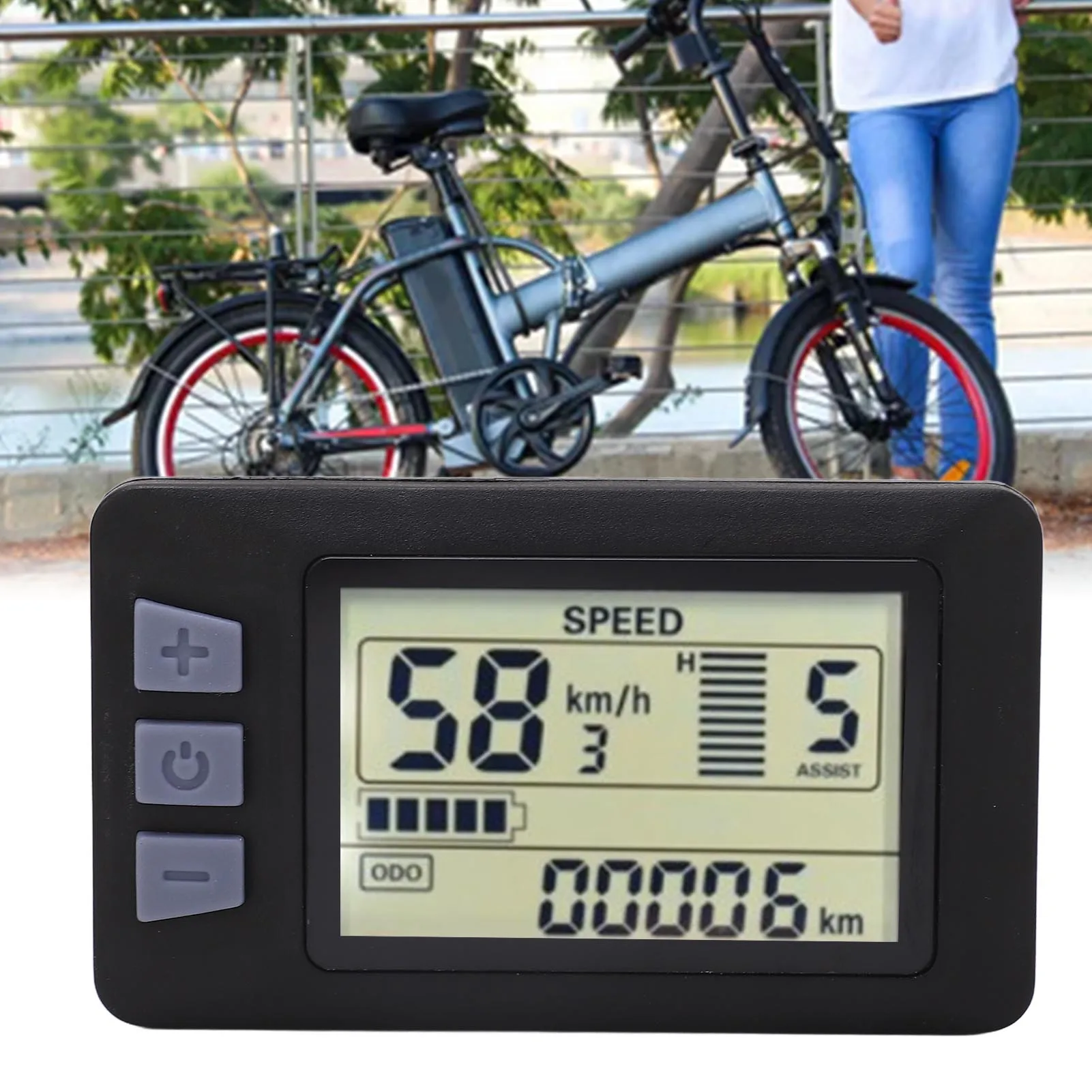 

Electric Bike LCD Display Panel Waterproof Easy To Install 24V 36V 48V 60V Electric LCD Panel for 22.2mm Handlebars