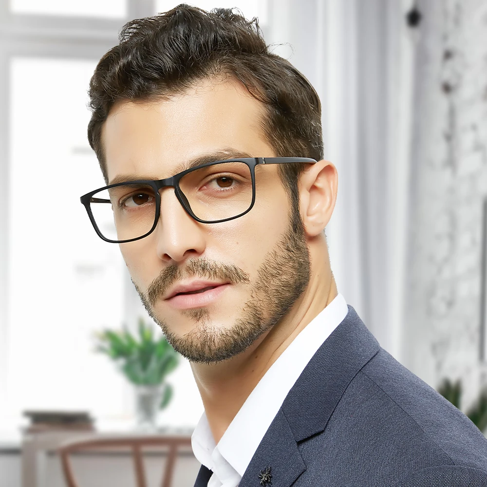 Square Frame Reading Glasses For Men Large Optical Eyeglasses Hyperopia Reading Glasses Eyewear Big Readers +1 +1.5 +2 +2.5 +3