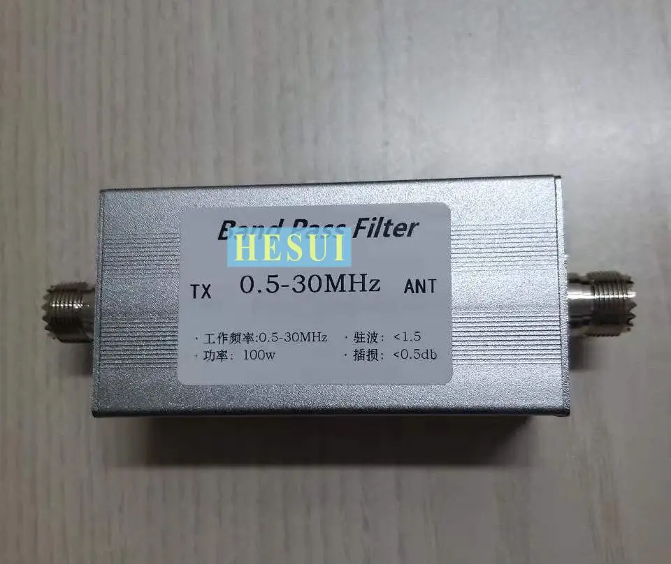 BPF-0.5-30M-100WM 0.5-30 MHz Bandpass Filter, Filter, Bandpass, Covers Medium Wave, Covers Short Wave