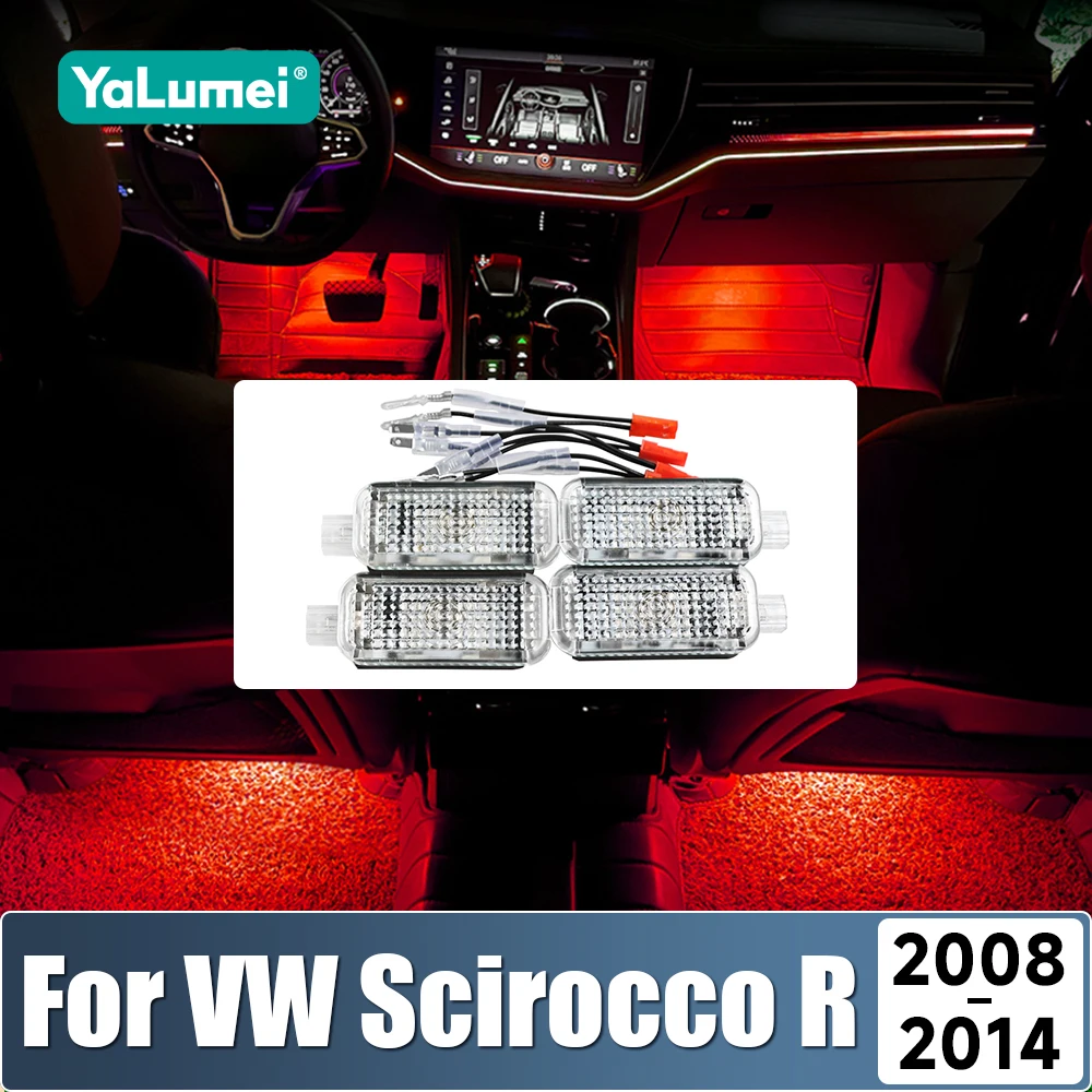 

Для Volkswagen VW Scirocco R 2008 2009 2010 2011 2012 2013 2014 автомобильная лампа для ног, атмосферное освещение, аксессуары для внутренней отделки