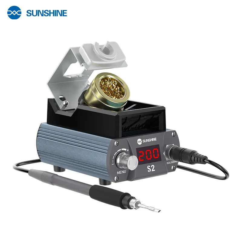 Sunshine S2 Quick Heating Soldering Station Universal C210 Series Soldering Iron Tips for Mobile Phone Motherboard PCB Repair