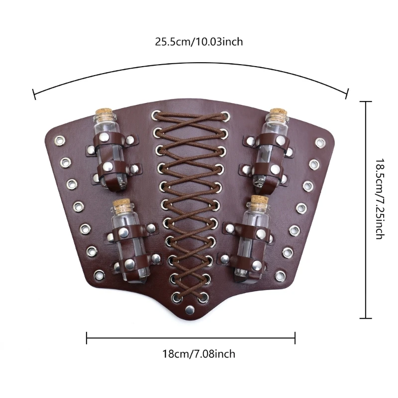 Средневековая алхимия нарукавник в форме бутылки с зельем кожаный браслет на руку