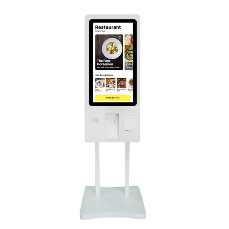 Automatic Self-service Touch Screen Self Ordering Payment Kiosk With 21.5 Inch Display