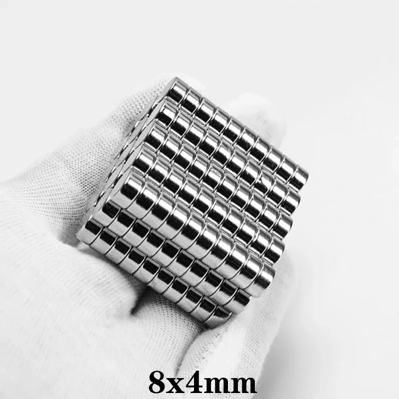 8x4mm Round Powerful Magnet 8mmx4mm Bulk Sheet Neodymium Magnet Disc 8x4 Permanent NdFeB Strong Magnet Circular 8*4mm 8*4