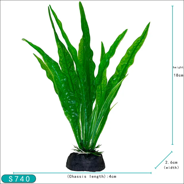 1PC 18cm plastikowa symulacja szkła wodnego akwarium architektura krajobrazu imitacja roślin wodnych ozdoba do akwarium DIY wystrój akwarium