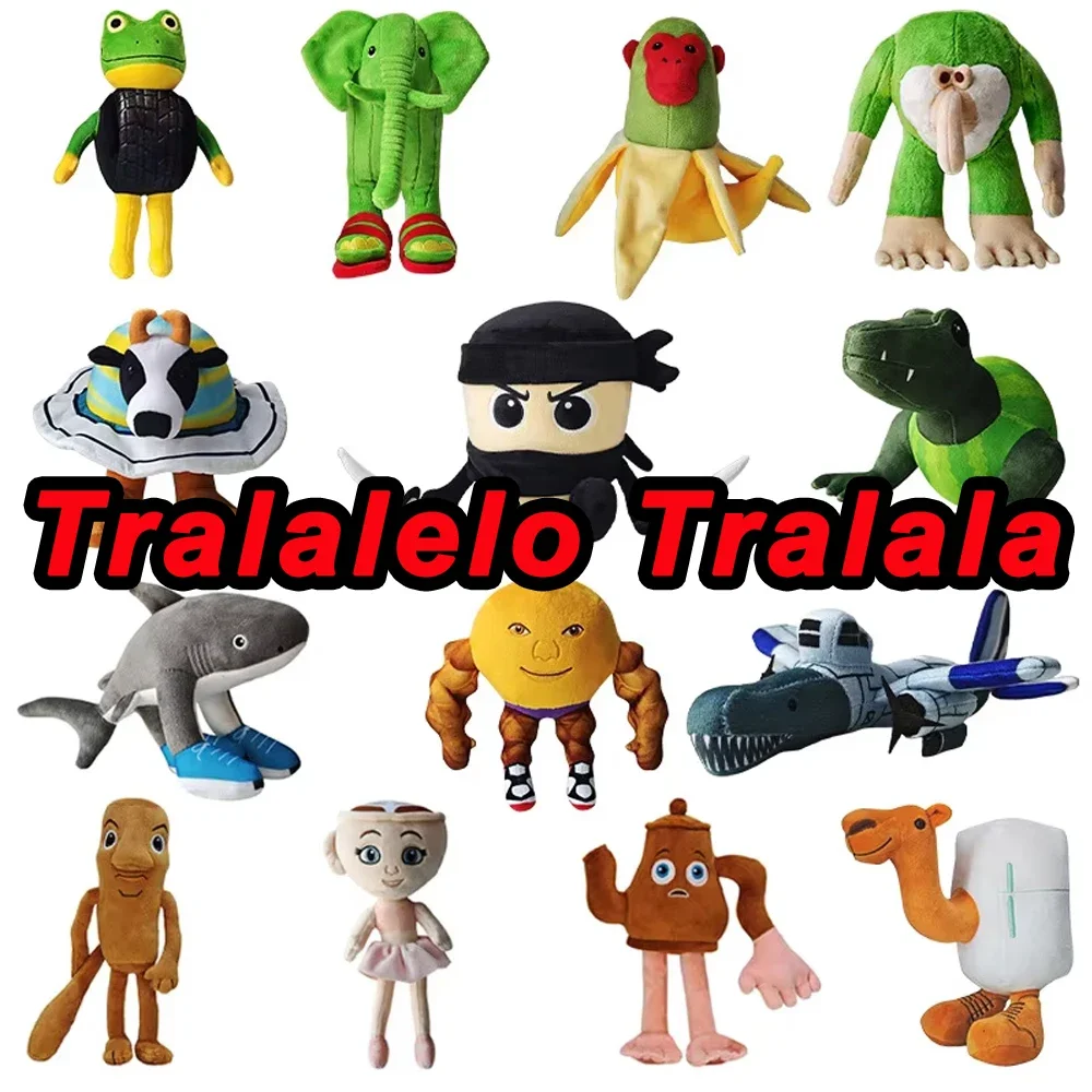 23 стиля Tralalelo Tralala плюшевая Tungtungtung итальянская Brainrot Al Tralalero Tralala плюшевая кукла мягкая подушка игрушки на заказ