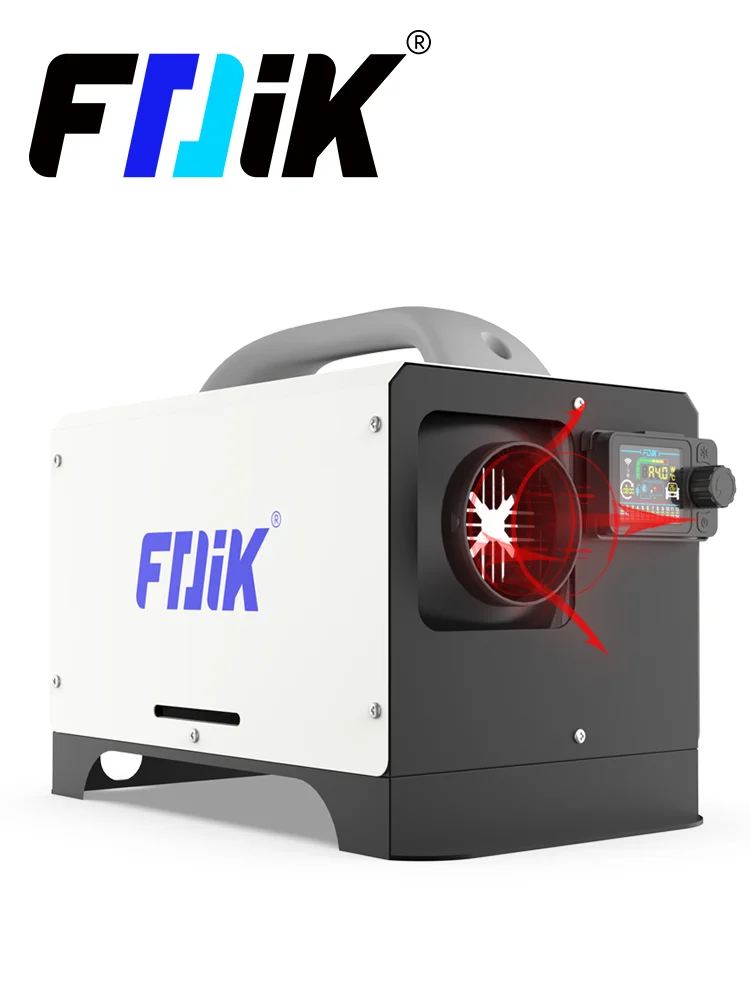FDIK 8KW 230V Dieselheizung Luftheizung 12V 24V Heizgerät mit Netzteil und Fernbedienung für Garage und Lager
