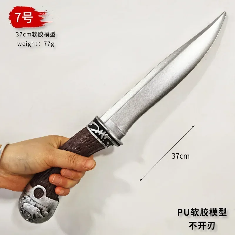 JX TOY Witchers 3 Schiuma Western Spada corta PU Simulato Sciabola Cos Puntelli Geralt Coltello da caccia Giocattoli di sicurezza Spada medievale Ragazzi