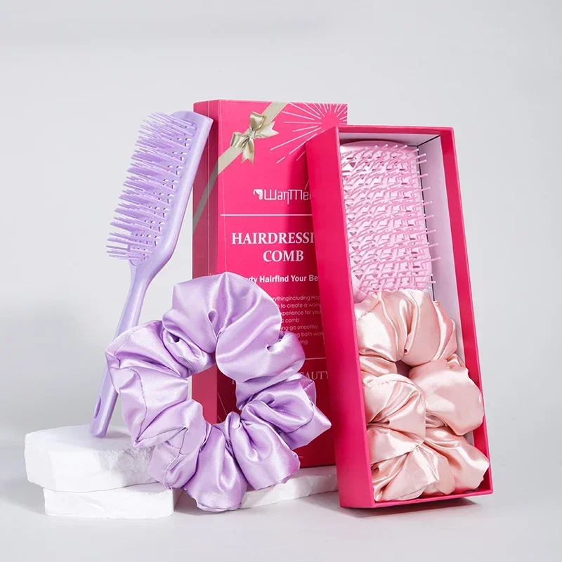 Hollow Comb Velvet Headband Gift Box Set Hairdressing Products Comb Gift Box Can Be Given As A Gift To Him