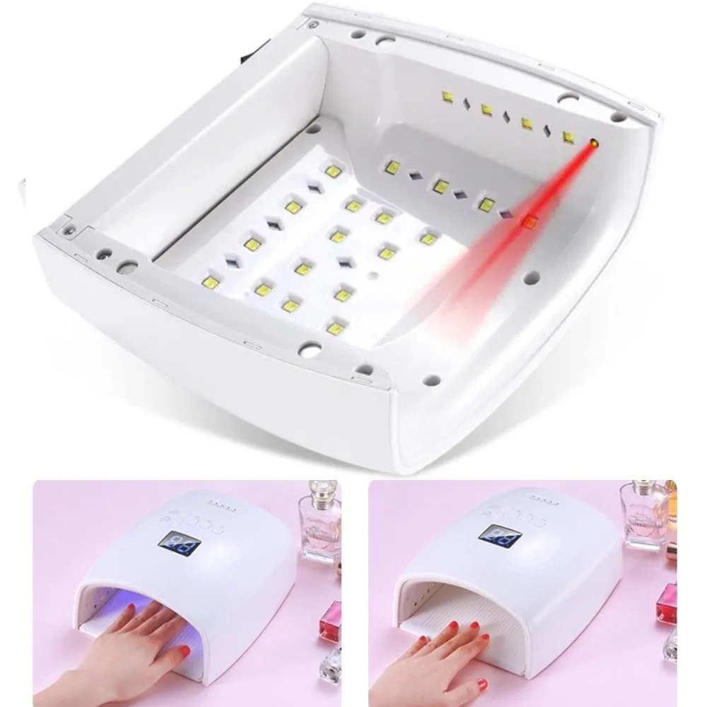 قابلة للشحن الأشعة فوق البنفسجية LED مسمار مصباح 66 واط مصباح للتقليم مع شاشة LCD 3 إعدادات الموقت مسمار الفن مانيكير أدوات للمنزل وصالون
