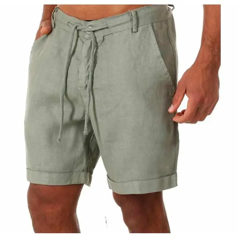 

Мужские повседневные хлопковые льняные летние спортивные брюки, однотонные брюки для отдыха, молодежные витали, прямые брюки на молнии