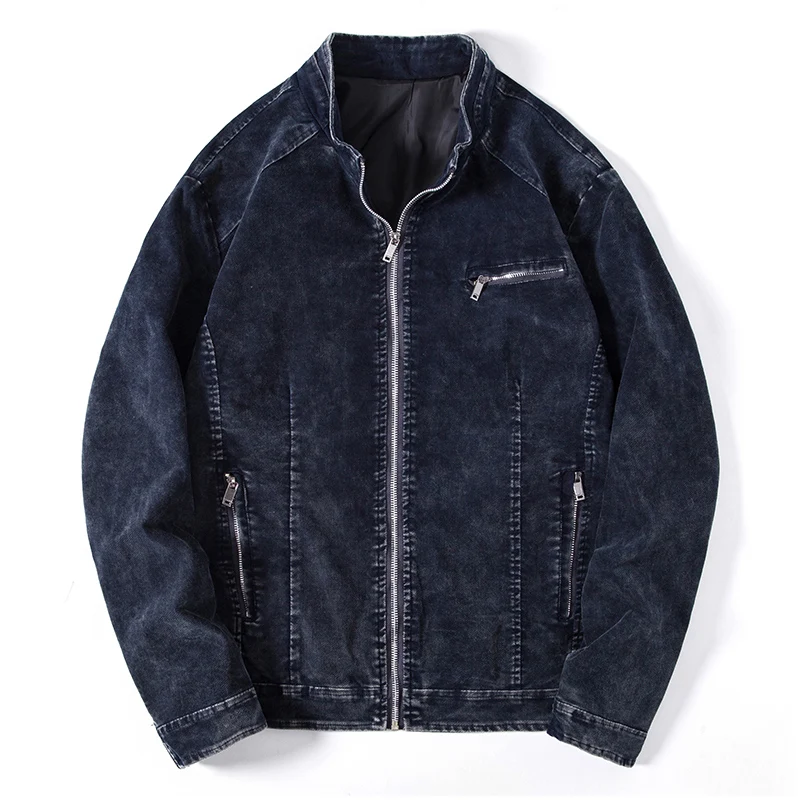 Spring New Arrivals Men Jackets Coats Stand Collar Business Casual Outerwear Trend All-match Denim Jacket Fashion Comfortable